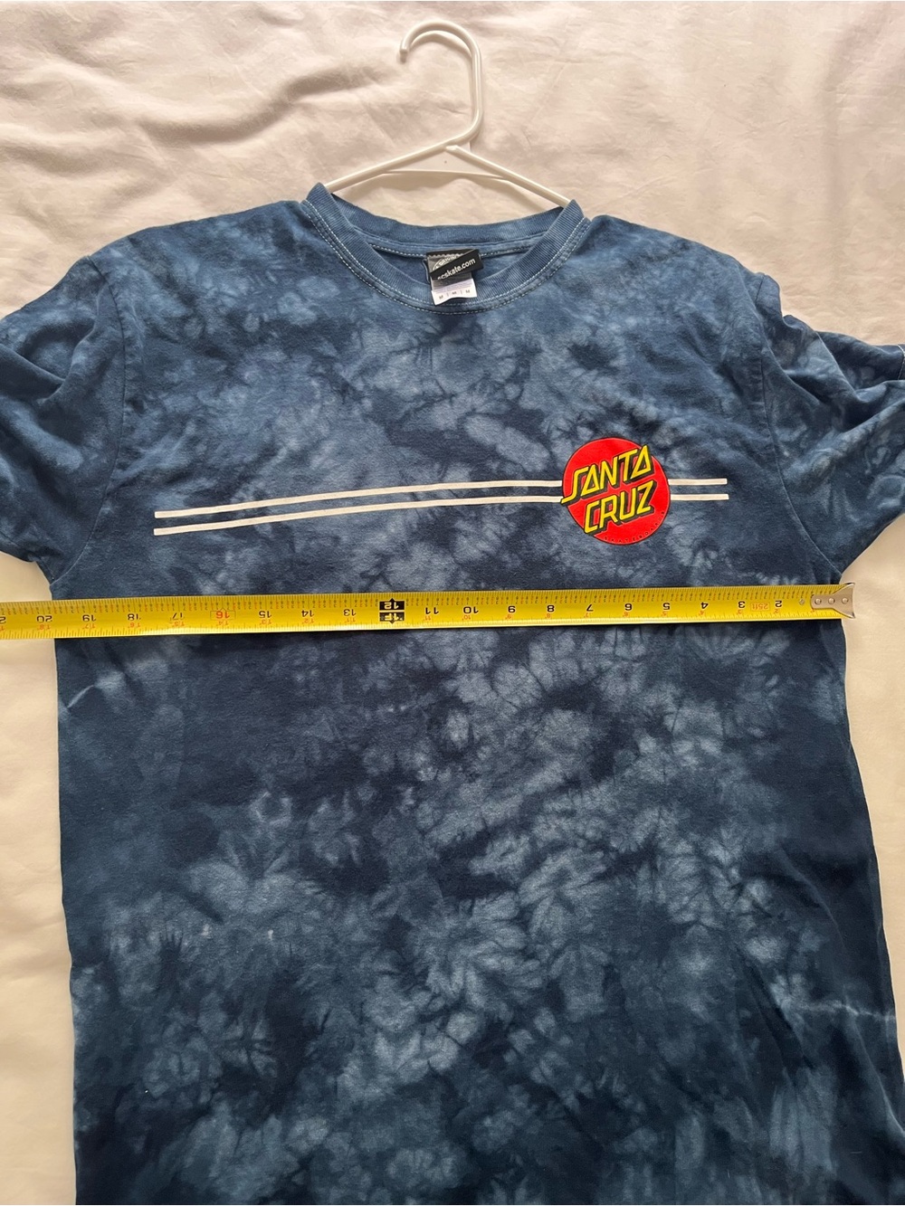 Santa Cruz Skateboards Blue Tie Dye Logo Tee T Shirt Men’s Medium - Picture 9 of 10